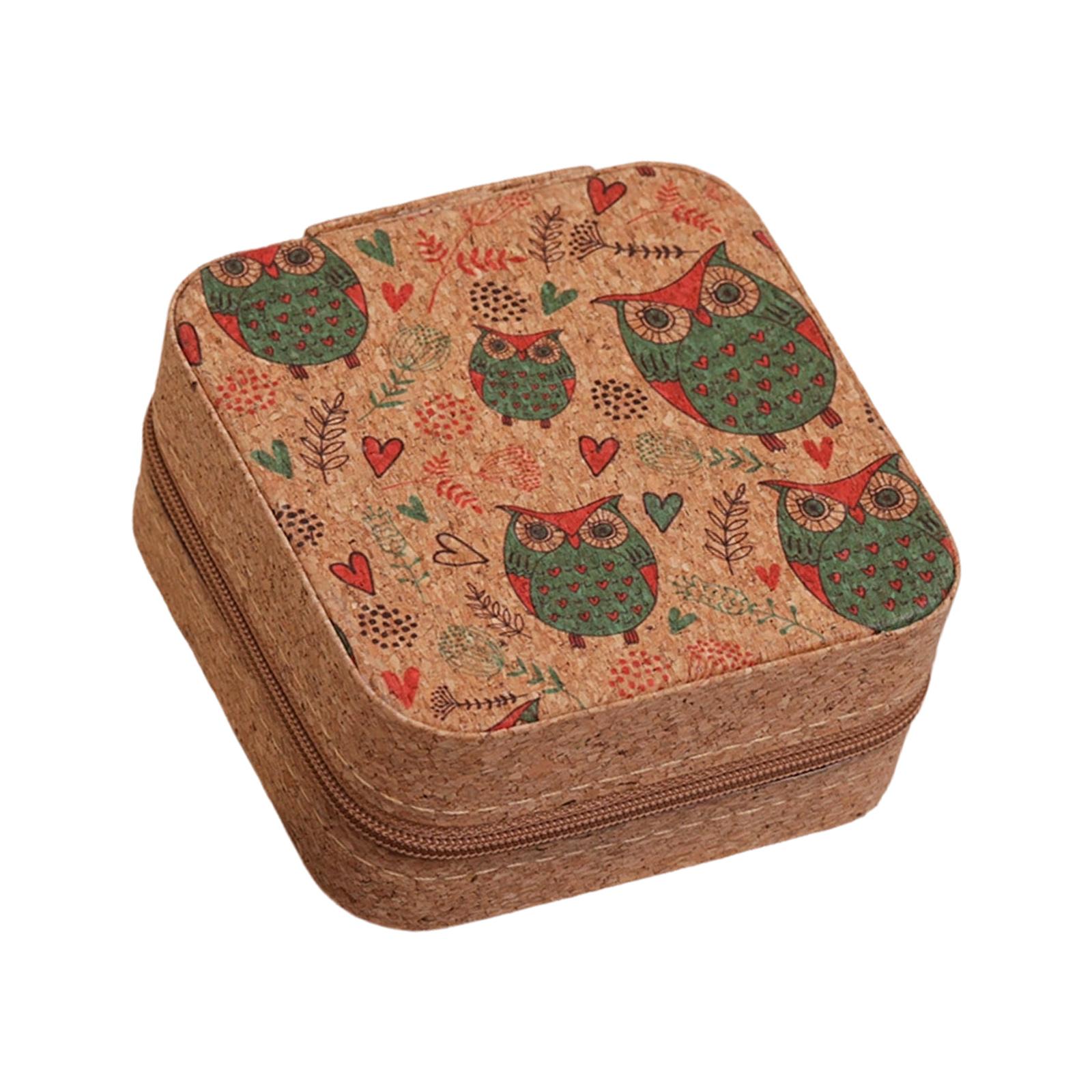 

Wood Print Leather Jewelry Box Small Present For Her With Multiple Patterns Suitable For Wedding Party Gifts