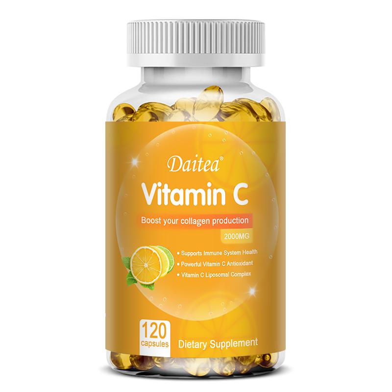 Vitamin C Dietary Supplement, With Zinc, Elderberry Fruit Extract, 120 Softgels Per Bottle 120 Capsules