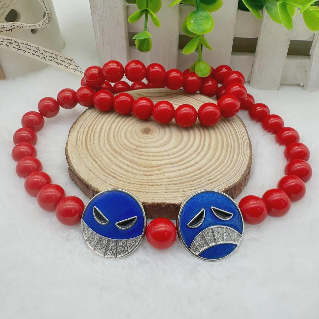 One Piece Whitebeard & Fire Fist Ace Rotating Brooch Necklace & Hat Cosplay Accessories