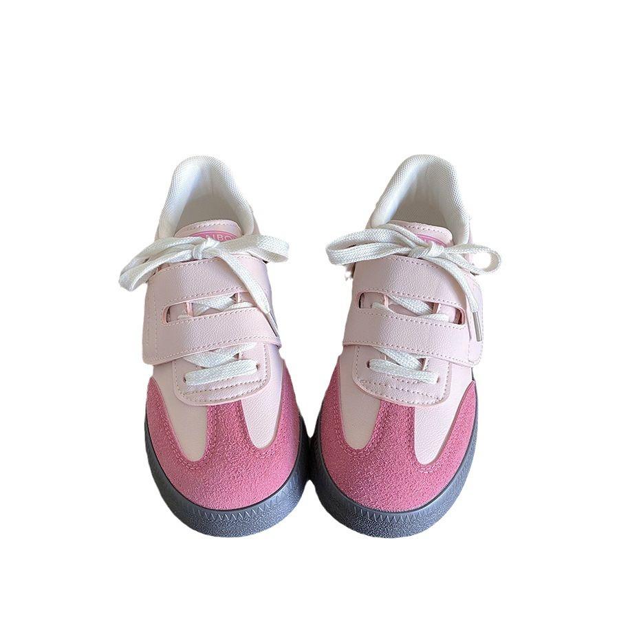 Dopamine Niche Velcro German Training Shoes Women's Spring New Versatile College Style Light Sports and Leisure Shoes