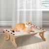 Cat Perch For Indoor Cats Wooden Cat Resting Lounger Adjustable Cat Windowsill Nest Cat Hammock Seat With Cushioned Bed Cover