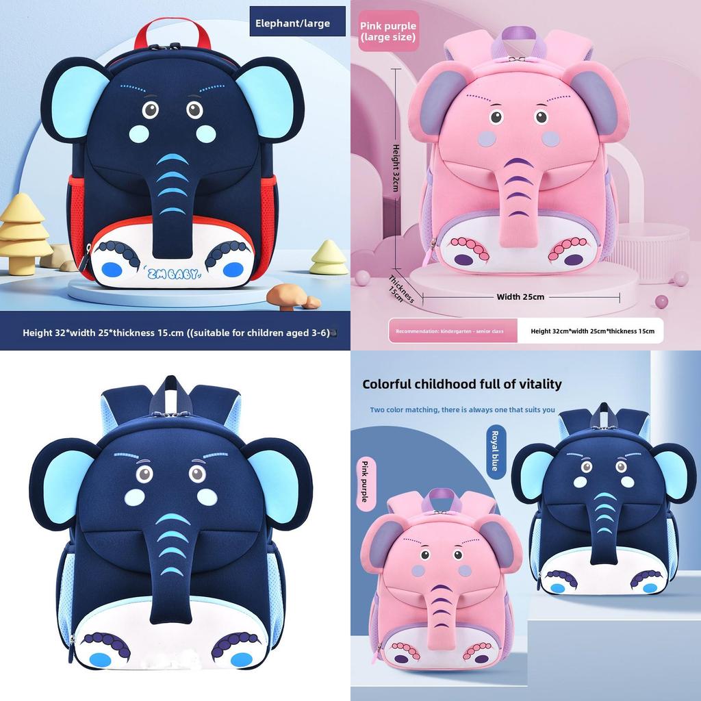 Kids Cartoon School Backpack With Dacron Material For Preschool Children