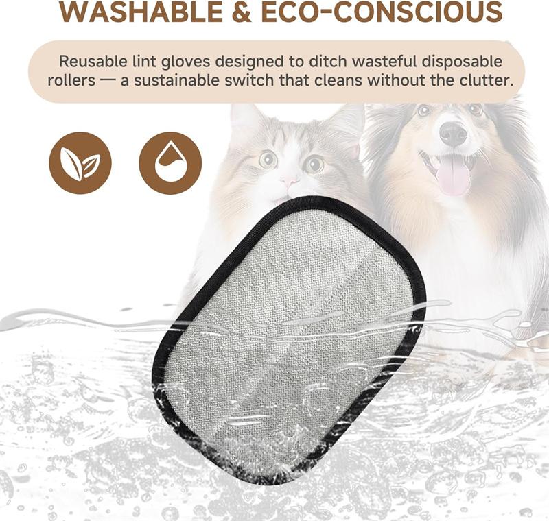 2PCS Pet Hair Remover Large Size Pet Electrostatic Hair Removal Gloves Cat Hair Removal Brush