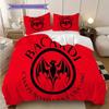 Bat Symbol Background Bedding (1 * duvet cover + 2 * pillowcase, without core) 2D Flat Duvet cover and pillowcase Soft and comfortable Bedding set