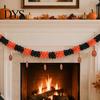 Classroom Garden Party Wall Hangings 10FT Halloween Garland, Spooky Skull Pumpkin Spider Hanging Paper Bunting Easy Assembly Holiday Banners