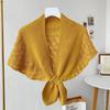Knitted Cross Shawl Solid Color Fake Collar Cape Fashion Air-conditioning Outerwear  Summer