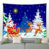 Juleteppe Snømann Julenissen Peisgaver Vinternatt Veggteppe Julepynt til soverom Stue