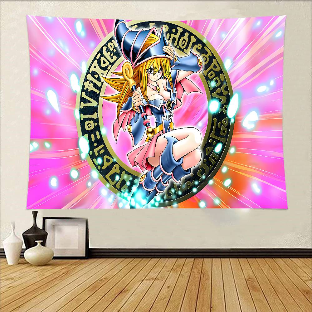 Yu Gi Oh Dark Magician Girl Tapestry Wall Hanging Printed Polyester Tapestry INS Decoration Wall Decor