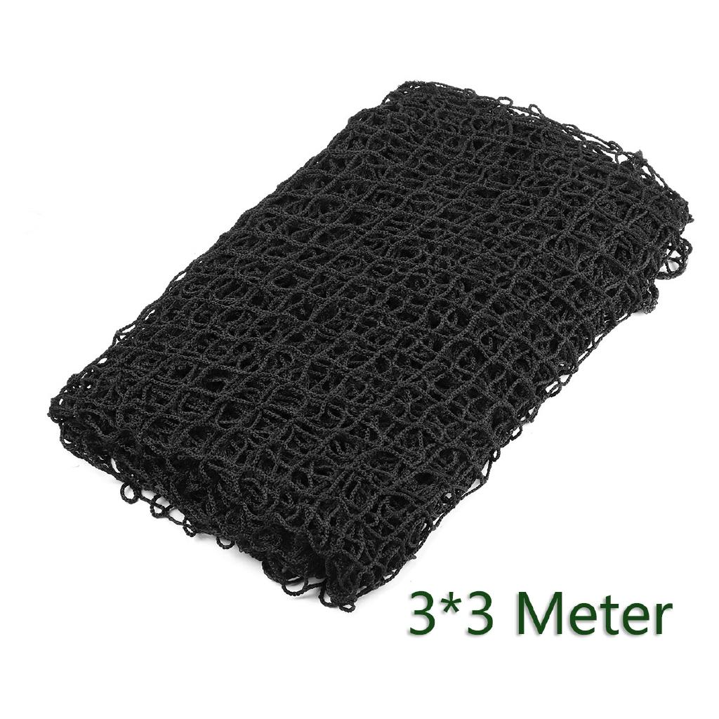 Golf Practice Net Heavy Duty Impact Netting 3m X 3m Rope Border On All 4 Sides Black 30x30mm