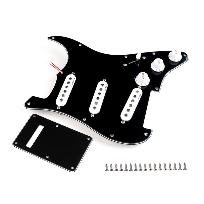 Prewired Pickups Set Loaded Pickguard Pickups Guitar Alnico 5 Pickups SSS Single Coil Pickups Cover Set Loaded Humbucker