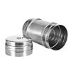 Stainless Steel Seasoning Jar Salt Sugar Shaker With Rotating Cover Condiment Spices Pepper Powder Bottle Container Kitchen Tool