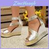Stijlvolle Peep-Toe Sandalen Met Dikke Rubberen Zool Voor Zomerse Casual Kleding