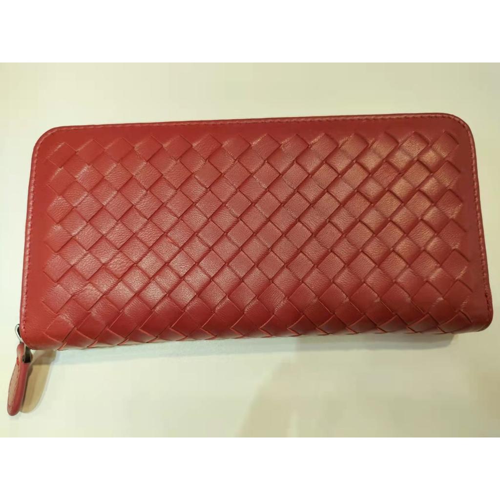 Factory direct sales leather woven long multi-card wallet simple business zipper clutch bag horizontal large banknote wallet