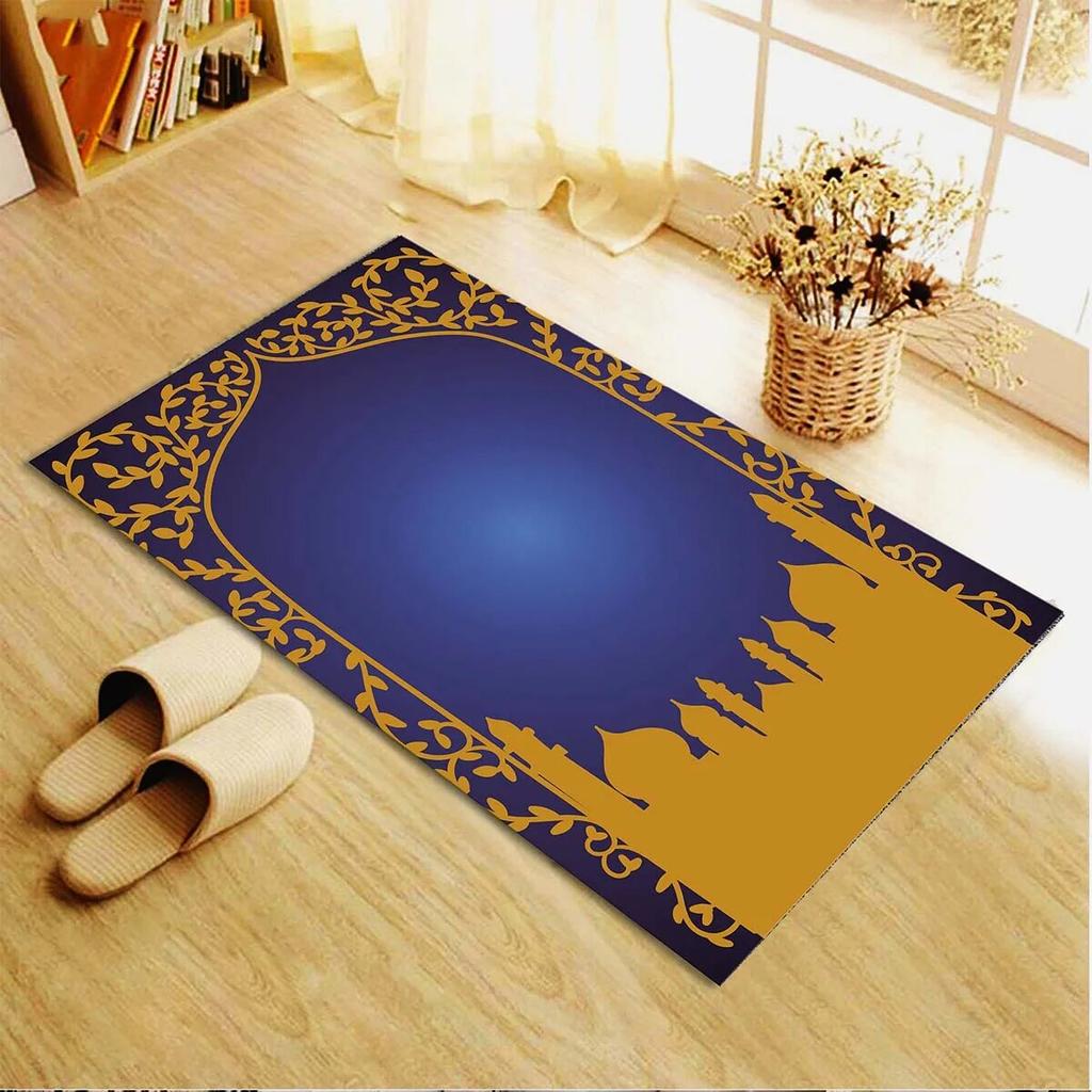 Muslimischer Gebetsteppich, Fußmatten, Teppich für Wohnzimmer, Fußmatte, Plüsch, rutschfeste Stuhlmatte, Badezimmerteppich, pelziger Teppich im Schlafzimmer