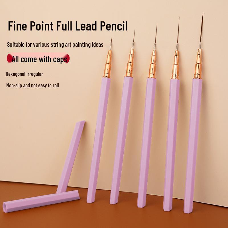 

Fine-Tip Polygonal Easy-Grip Pink Nail Art Master Pen Set