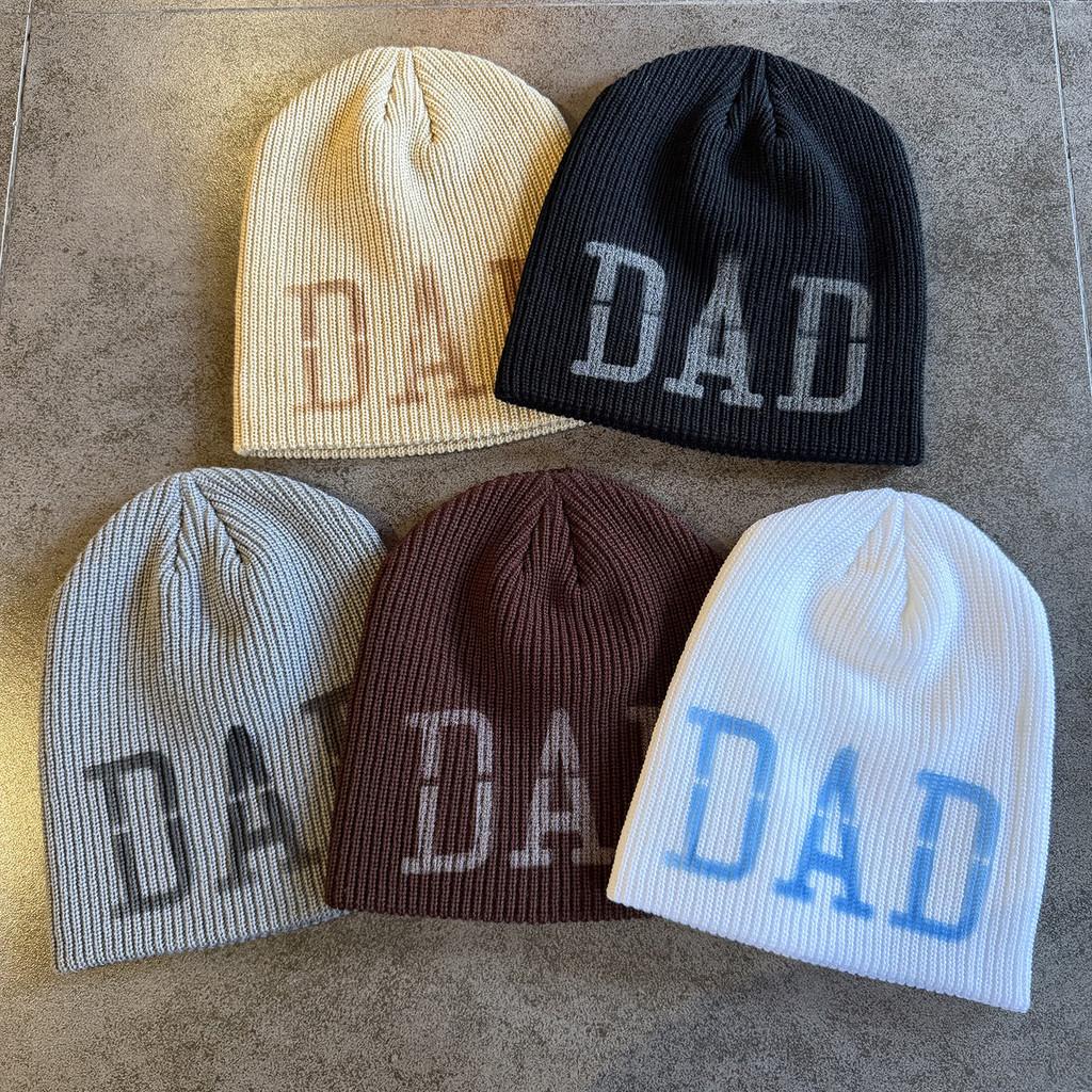 Knit Hat For Men Women With Handdrawn Alphabet Print Warm Street Style