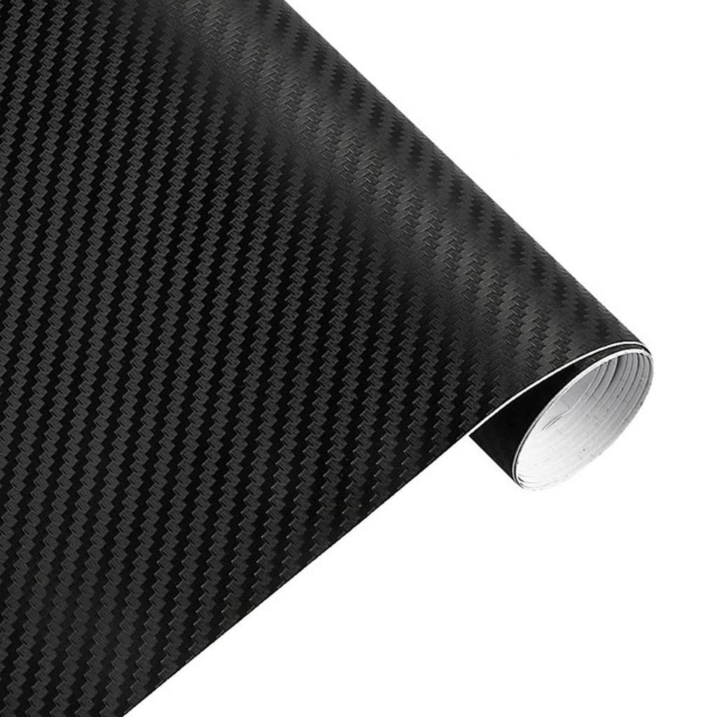 YFFSFDC 3D Carbon 152cm Long X 30cm Rack Carbon Fiber Car Wrap DIY Wrapping Interior from Interior Panels To Curved Grooved Backing Sheet, Wide,