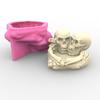 DIY Resin Vase Mold Succulent Flower Pot Silicone Mold Ashtray Molds Halloween Skull Shape Planter Pot Mold Handmade