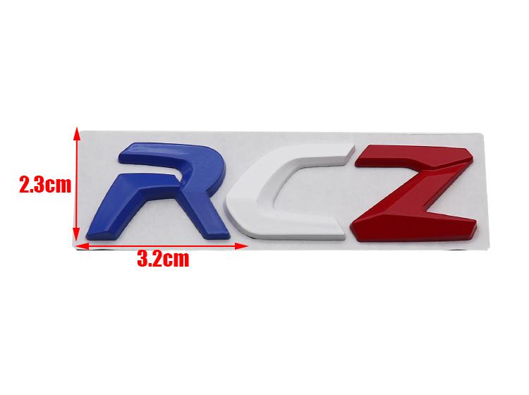 1pcs 3D metal RCZ sticker Car Rear Letter logo sticker Front grill emblem car rear Emblem styling Accessories For Peugeot NBE3