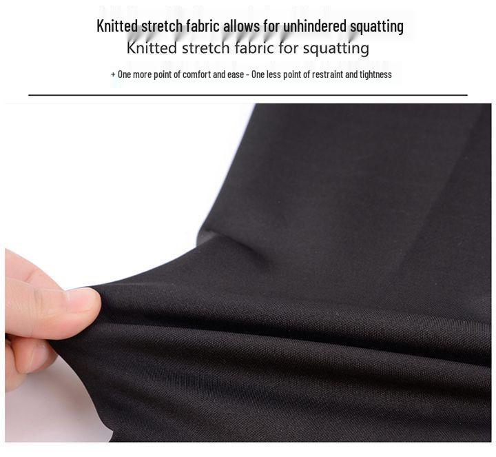 2026 High-Waisted Straight-Leg Pants for Middle-aged & Elderly Women - Spring, Autumn, Winter Velvet-Lined