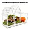 Ventilated Acrylic Reptiles Habitat Terrarium with Air Circulations Ensuring Healthy Environment for Small Pet Animal