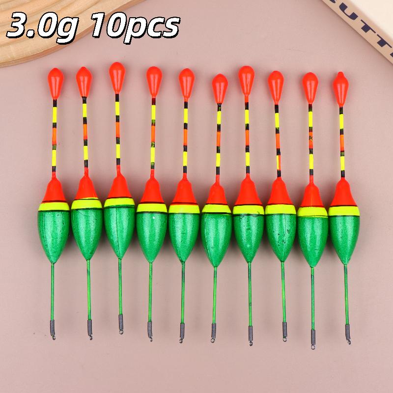 10Pcs Sensitivity Fishing Accessories 4.5/3/2.5/2.0/1.2/0.8/0.6G Light Stick Floats Fishing Floats Set Fishing Bobber Stick