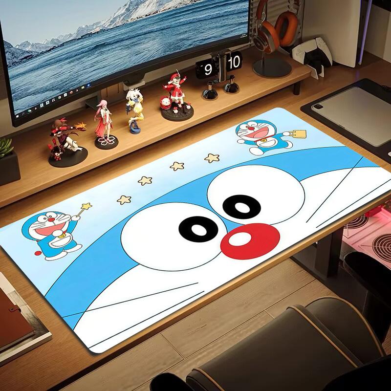 Doraemon3 Print Cushion Non-slip Laptop Tablet Big Mousepad XXL Mat Mini PC Playmat With Lock edge