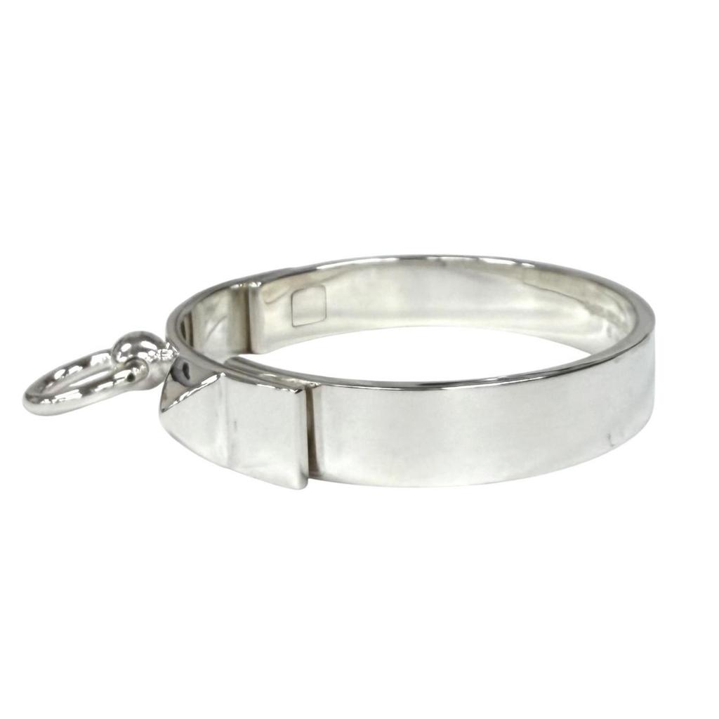 Great HERMES Bangle Collier de Chien Bracelet ST Silver AG925 Women Used