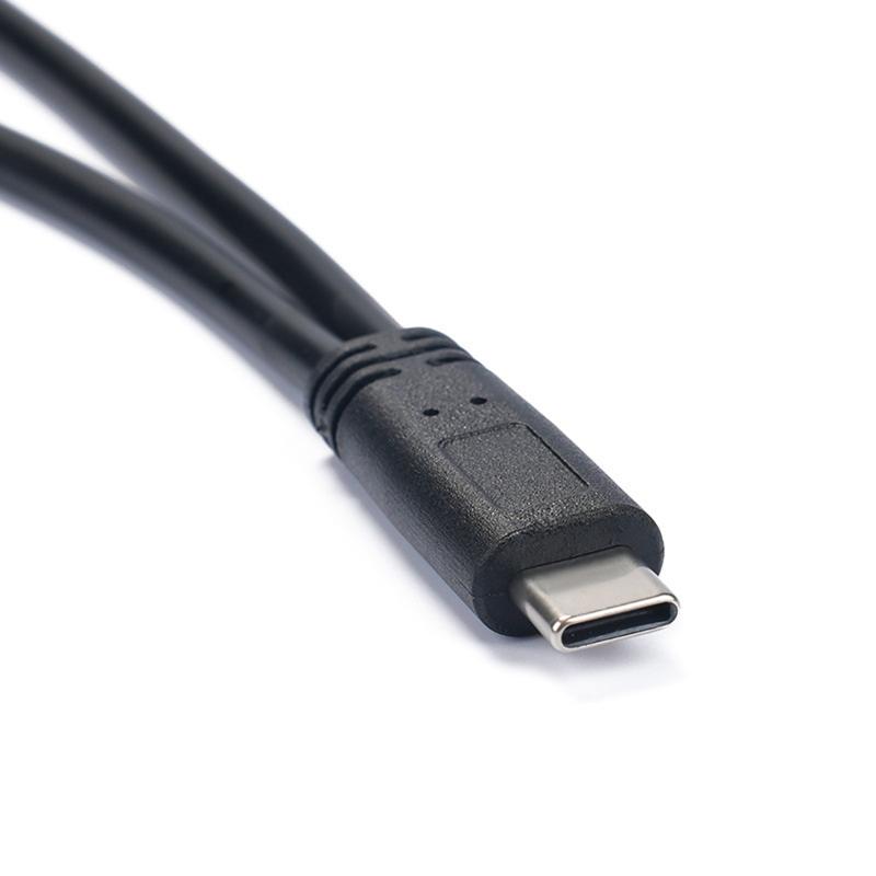 Usb C Cable Splitter Type C 1 To 2 Extension Cable Wire For Pc Phone Tablet 15W 3A Power Adapter Cord Charging Converter Line