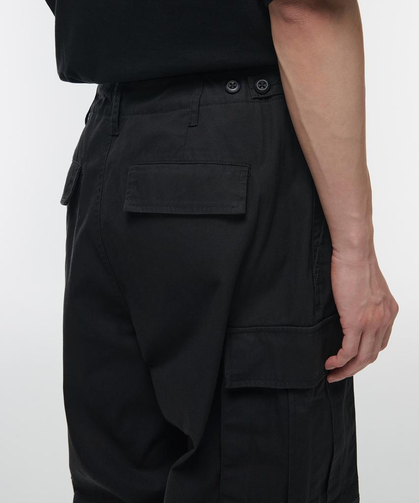 MUSINSA STANDARD Cotton Parachute Cargo Pants [Black]