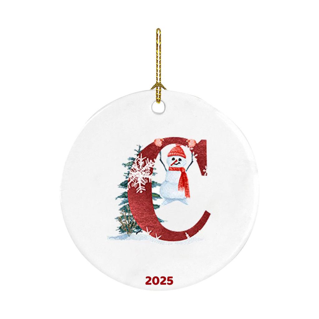 26 Letters Santa Christmas Pendant Acrylic Car Pendant Christmas Tree Decoration