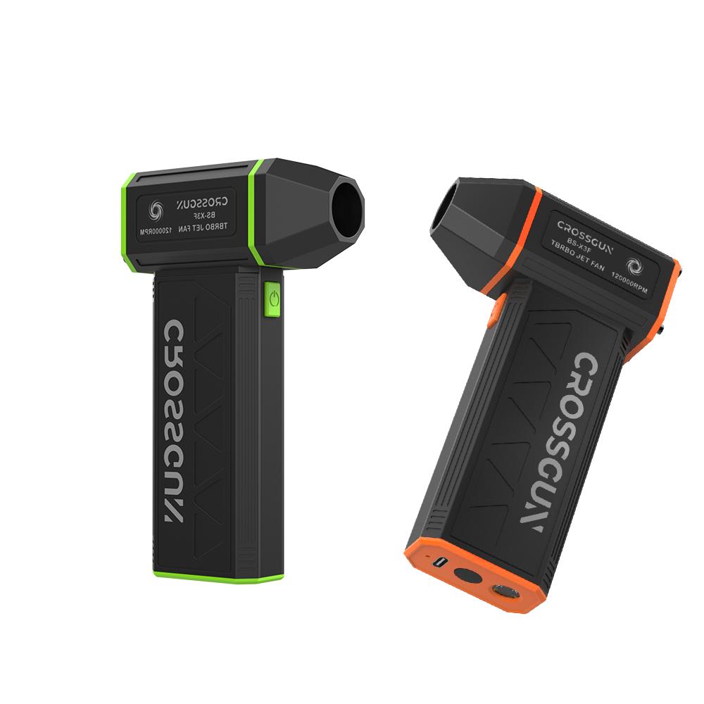 

Crossgun новый ручной фен MINI X31, автомобильный наружный с фарами, кемпинг, барбекю, высокоскоростной турбовентилятор X31110VBG чёрный/зелёный