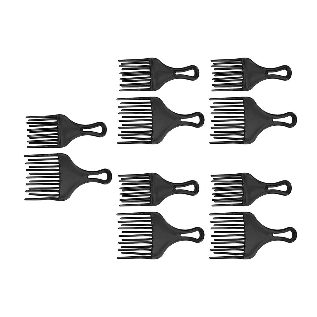 10pcs Hair Pick Comb Wide Tooth Ergonomic DIY Hairstyles Plastic Hair Pick for Long Thick Curly Hair for Salon Styling
