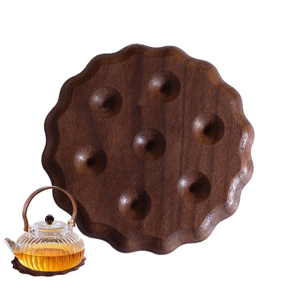 Wooden Coasters Biscuit Shape Table Wood Coasters For Drink Cup Coffee Tea Hot Drinks Table Mats Farmhouse Cup Coasters For