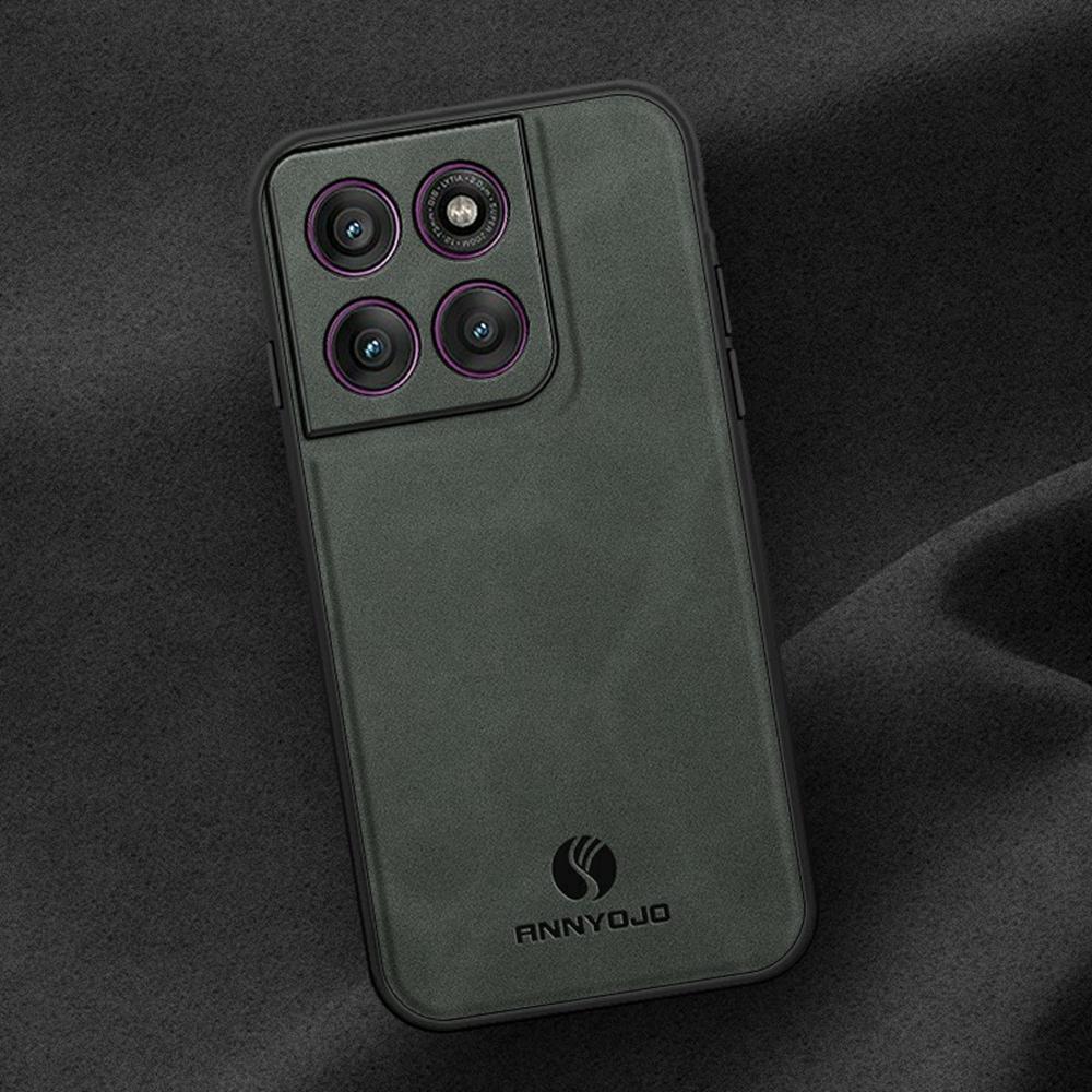 ANNYOJO Für Motorola Edge 60 Pro 5G Hülle PU-Leder+PC+TPU Anti-Fall Handy-Rückseite