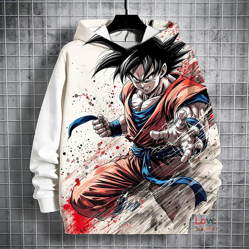 Hot Sale Trend Hip-Hop Hooded Sweatshirt S-5XL Adults Dragon Ball Battle Suit 3D Print Hoodie Sports Sweatshirt Top Clothing