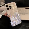 Phone Case For Iphone 17 Air 16 16e 17e 15 Plus 14 13 12 11 Pro Max New Silvery White Powder Floral Green Leaf Protective Cover