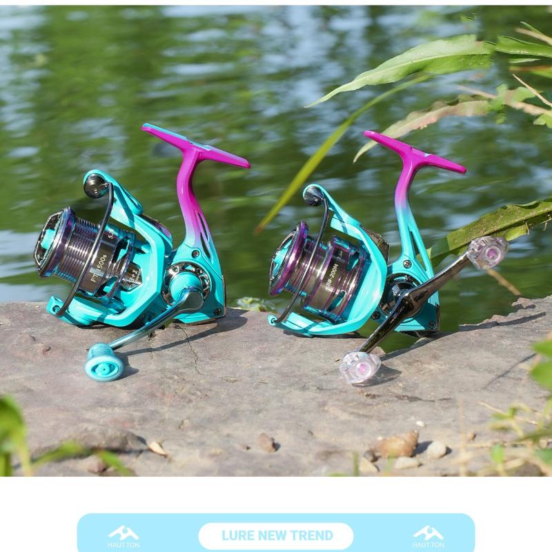 Mavllos 5.2:1 Speed Ratio Spinning Reel 3+1 Bearings + 6kg Strong Brake Aluminum Alloy Spool Crank Personalized Paint, Single or Double Crank Optional