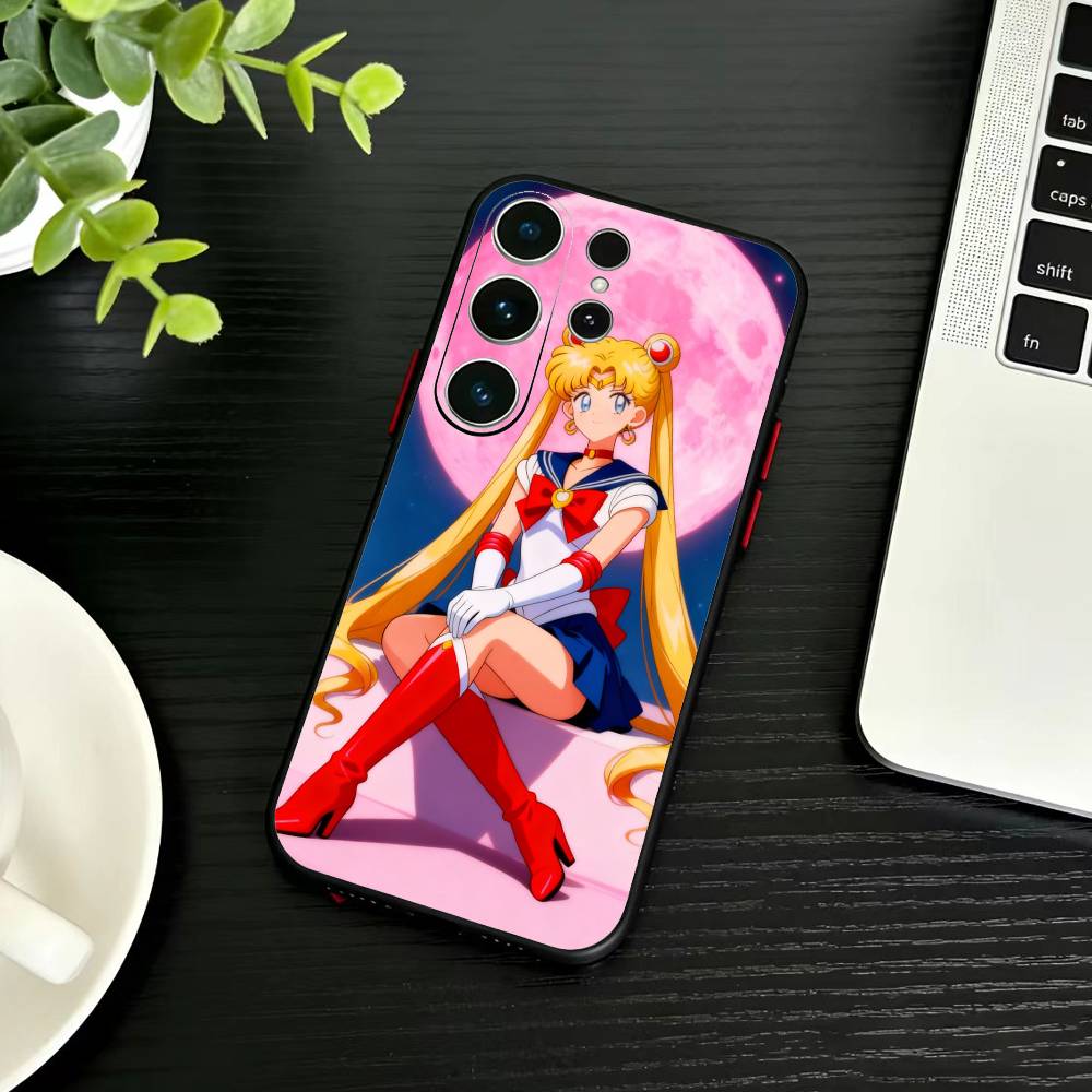 Cartoon D-Sailor M-Moons Handyhülle Für Samsung S26,S25,S24,S23,S22,S21,S20,S30,Ultra,Plus,Fe,Note,5G Schwarze Abdeckung