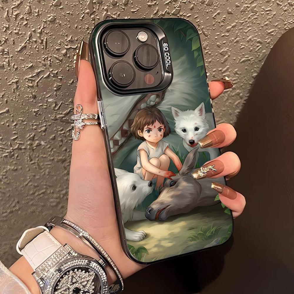 

Mobile M-Mononoke Phone Case for iPhone 16 15 14 13 12 11 X XR XS 8 7 Pro Max Plus Colored Translucent Cellphones Smart Cover iPhone 7 or 8