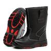 Men's Cowhide Steel Toe Work Boots - Anti-smash, Anti-puncture, Wear & Oil Resistant, Acid-Alkali & Waterproof.
