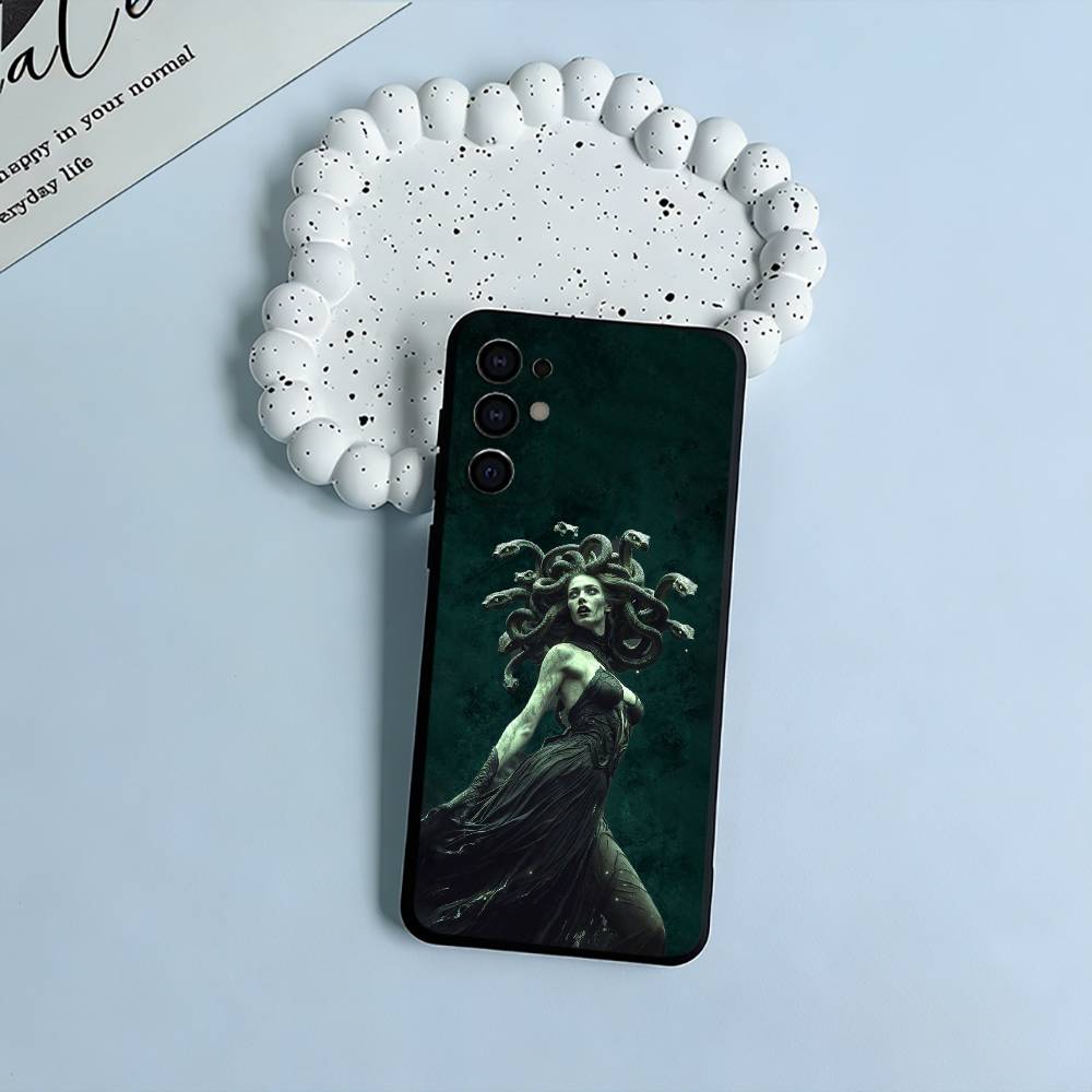 

M-Medusa- Greek- Mythology Phone Case For Samsung S25,S24,S21,S22,S23,S30,Ultra,S20,Plus,Fe,Lite,Black Soft Silicone Samsung S25Plus