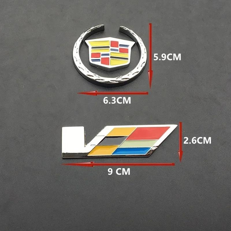 Adesivo Metallo per Auto Emblema Distintivo Anteriore Posteriore Laterale per Logo Cadillac Escalade CTS ATS SRX XTS XT5 STS CT5 CT6 BLS XLR Accessori