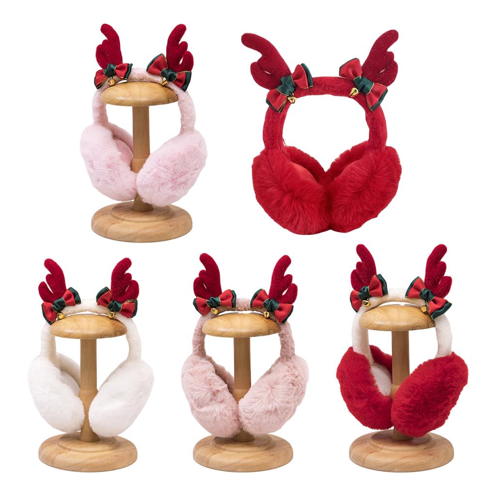 Cute Christmas Theme Plush EarMuffs for Women and Kids Ear Warmer Headband for Winter Christmas New Year Gifts