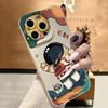 Animacinis astronautas telefono dėklas, skirtas Samsung Galaxy A16 A26 A36 A56 A15 A35 A55 A14 A34 A54 S25 Ultra S24 FE S23 Plus S22 S21 Dangtelis