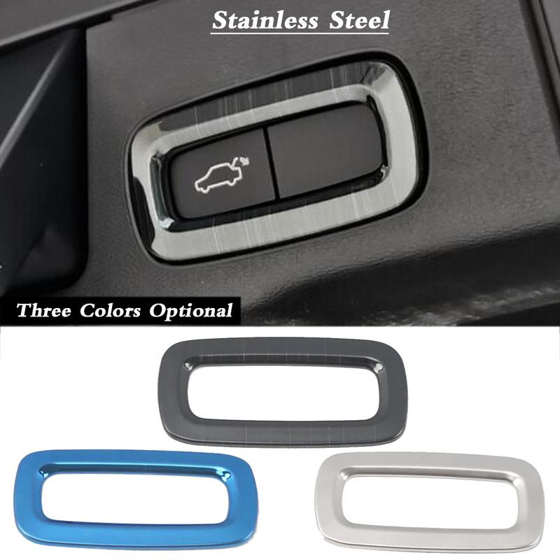 For Volvo XC60 2018    Car Body Inner Stick Trunk Button Close/ Rear Back Tail Door Switch Trim Panel Accessory 1pcs
