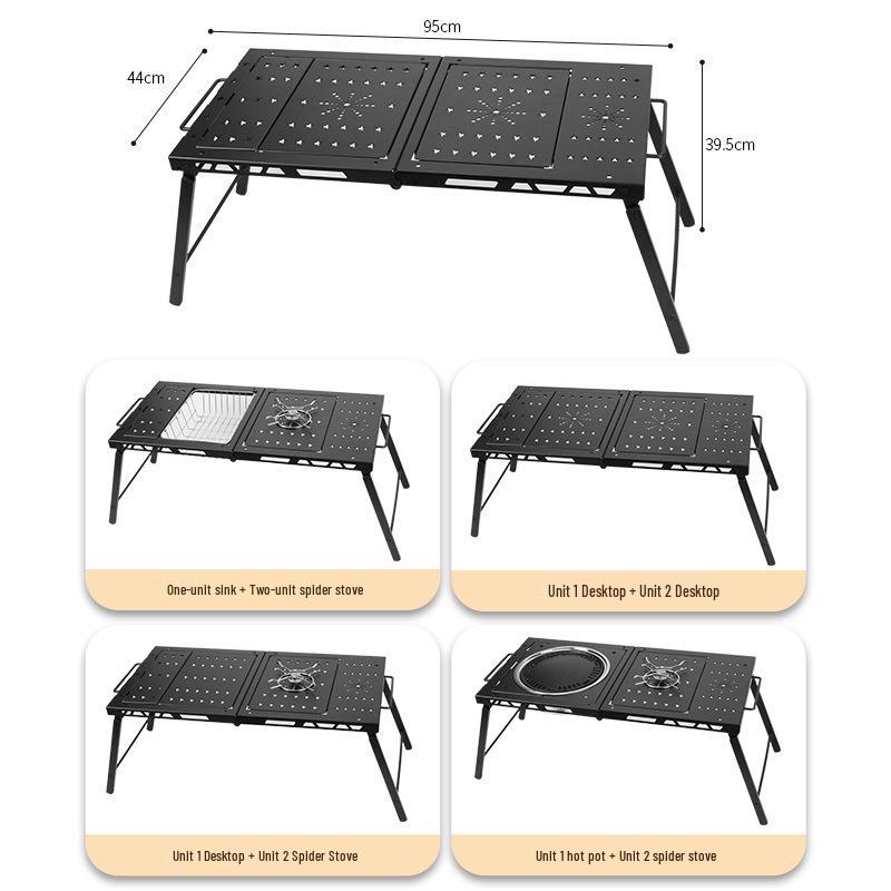 Tragbarer leichter Aluminium-Campingtisch - Faltbare taktische IGT BBQ-Tischplatte