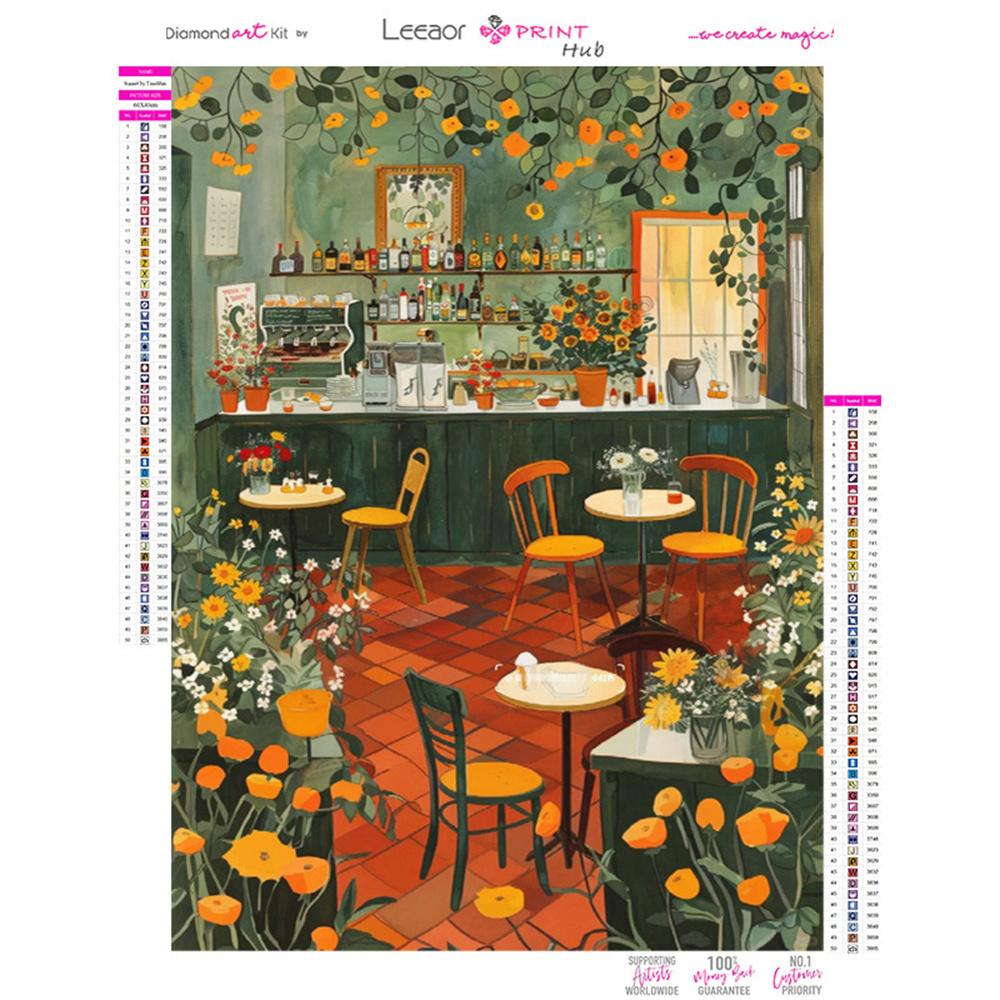 Flower 5D DIY Diamond Painting Landscape Diamond Embroidery Cross Stitch Set Full Round Diamond Mosaic Home Wall Decoration Gift