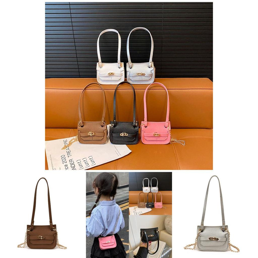 Simple Solid Color Shoulder Crossbody Bag With Chain Design For Daily Use