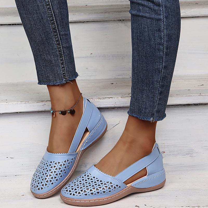 Women'S Summer Fashion Sandals Women'S Bag Head Hollowed Out Large Size Slope Heel Women'S Shoes Platform Single Shoes Women'S Shoes Wholesale